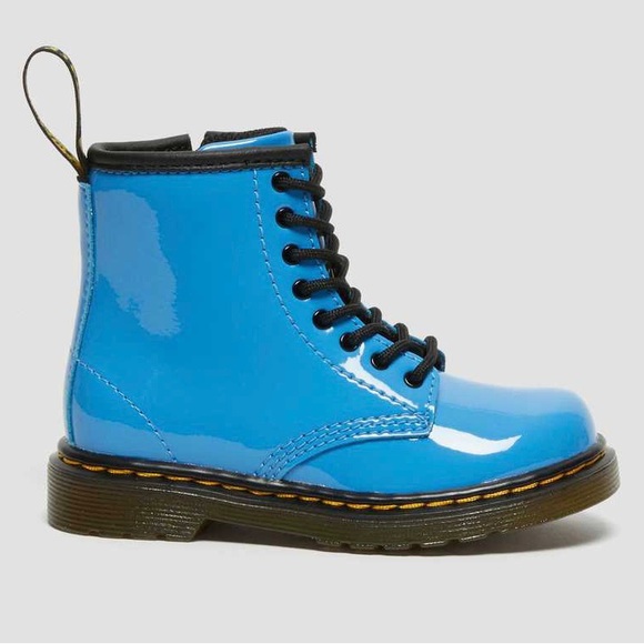 Dr. Martens Other - Dr. Martens Toddler 1460 Patent Leather Lace Up Boots-Mid Blue Toddler Size 10